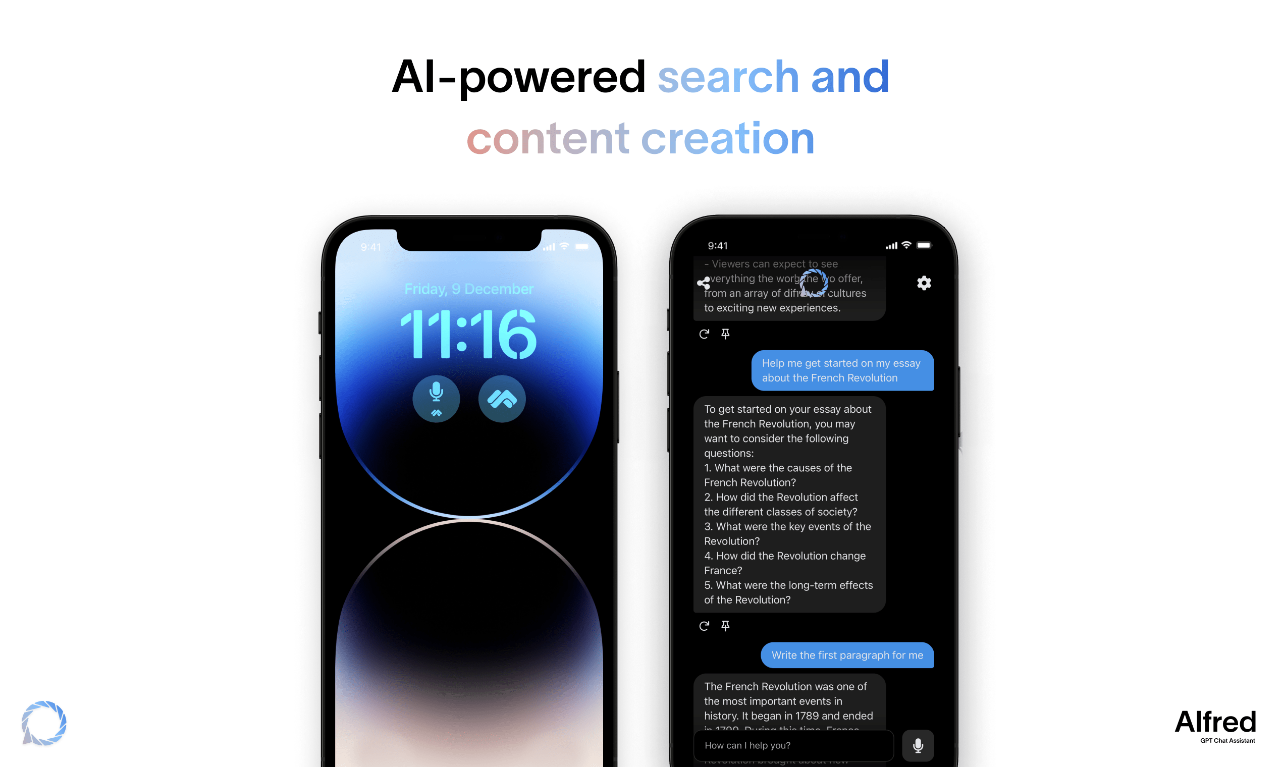Preview image of Alfred - AI Assistant on Mobile
